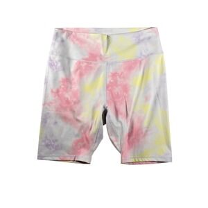 ZYIA ACTIVE Tie Dye Bike Shorts Women's Size 3XL Pink Yellow Purple Activewear
